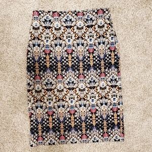 Nicole Miller Jewel Pattern Midi Skirt